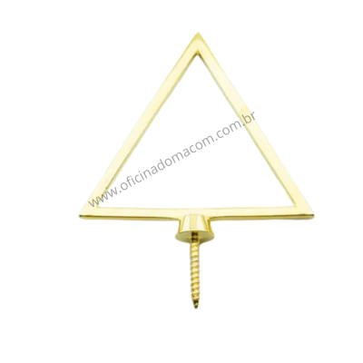 Joia Bastão Mestre de Cerimônia Triângulo Dourada