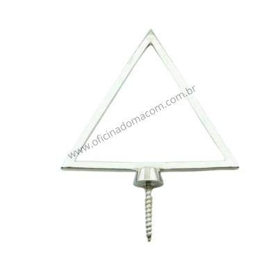 Joia Bastão Mestre de Cerimônia Triângulo Prata