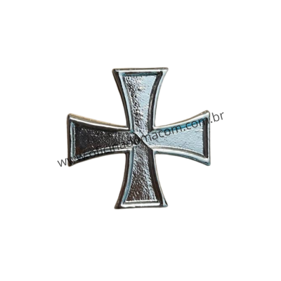 Aplique Barrete Templário Prata