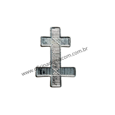 Aplique Barrete Preceptor Templário Prata