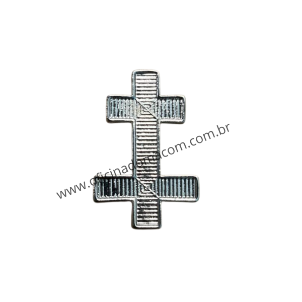 Aplique Barrete Preceptor Templário Prata