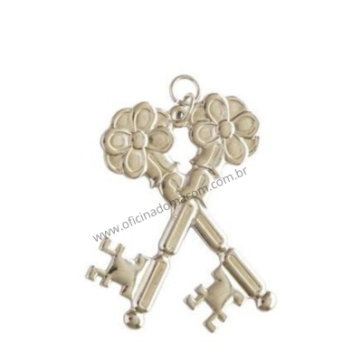 Joia Tesoureiro Duas Chaves Prata